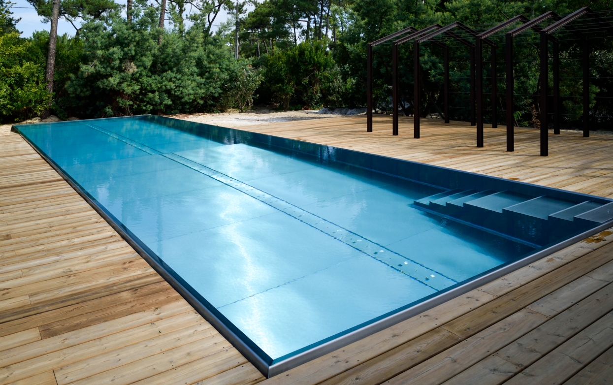 Piscine inox - sur mesure - qualité - haut de gamme